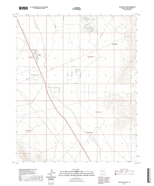 White Hills West Arizona US Topo Map Image