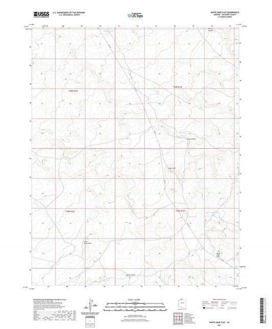 White Sage Flat Arizona US Topo Map Image