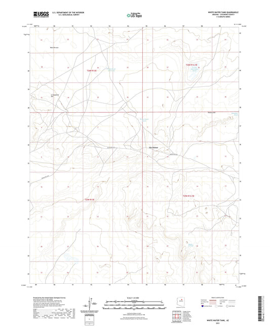 White Water Tank Arizona US Topo Map Image