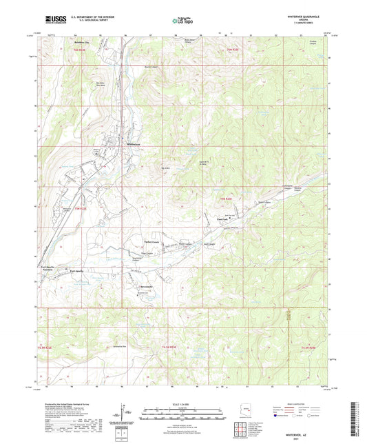 Whiteriver Arizona US Topo Map Image