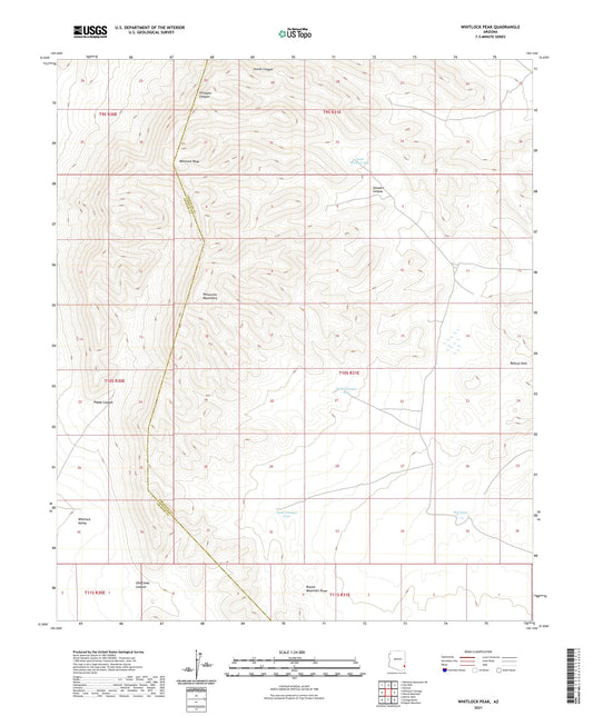 Whitlock Peak Arizona US Topo Map Image
