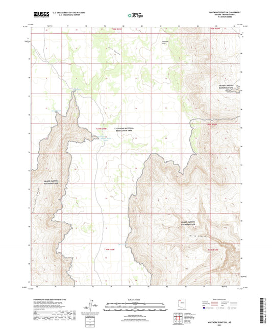 Whitmore Point SW Arizona US Topo Map Image