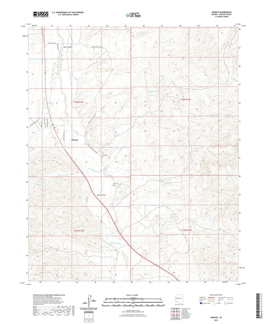 Wikieup Arizona US Topo Map Image