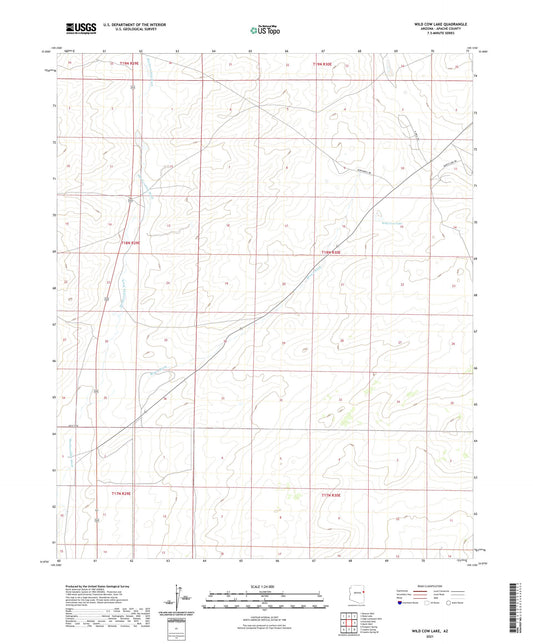 Wild Cow Lake Arizona US Topo Map Image