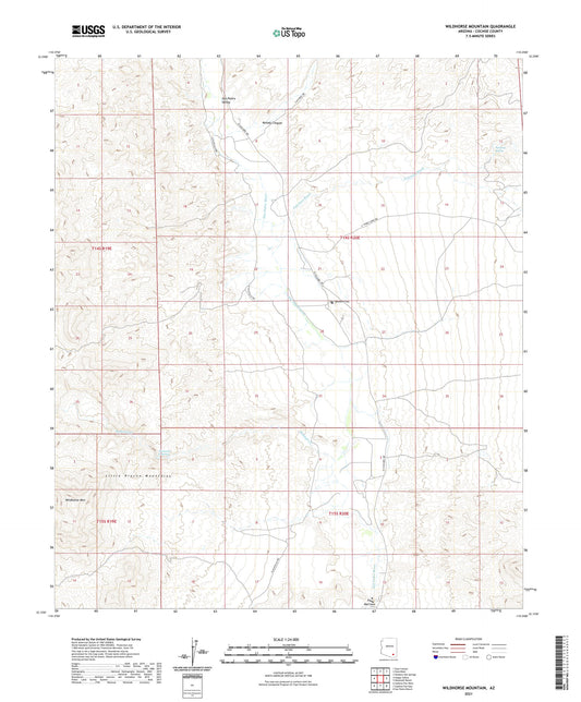 Wildhorse Mountain Arizona US Topo Map Image