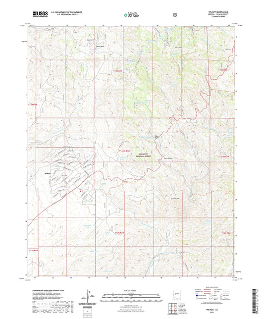Wilhoit Arizona US Topo Map Image