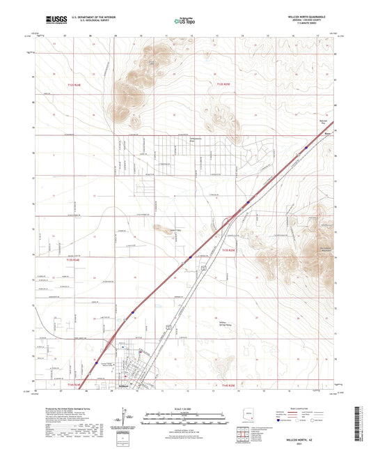 Willcox North Arizona US Topo Map Image