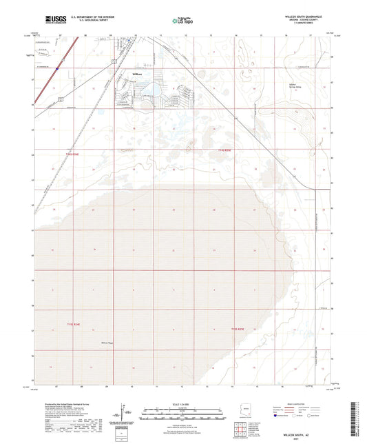 Willcox South Arizona US Topo Map Image
