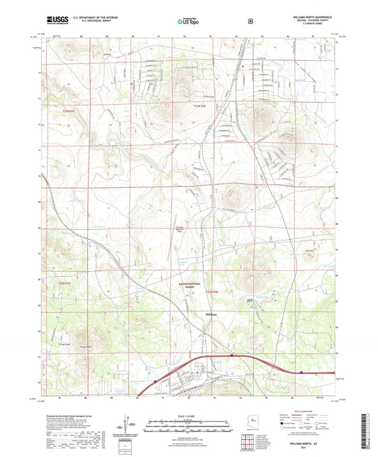 Williams North Arizona US Topo Map Image