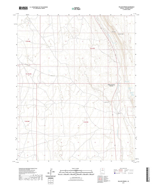 Willow Springs Arizona US Topo Map Image