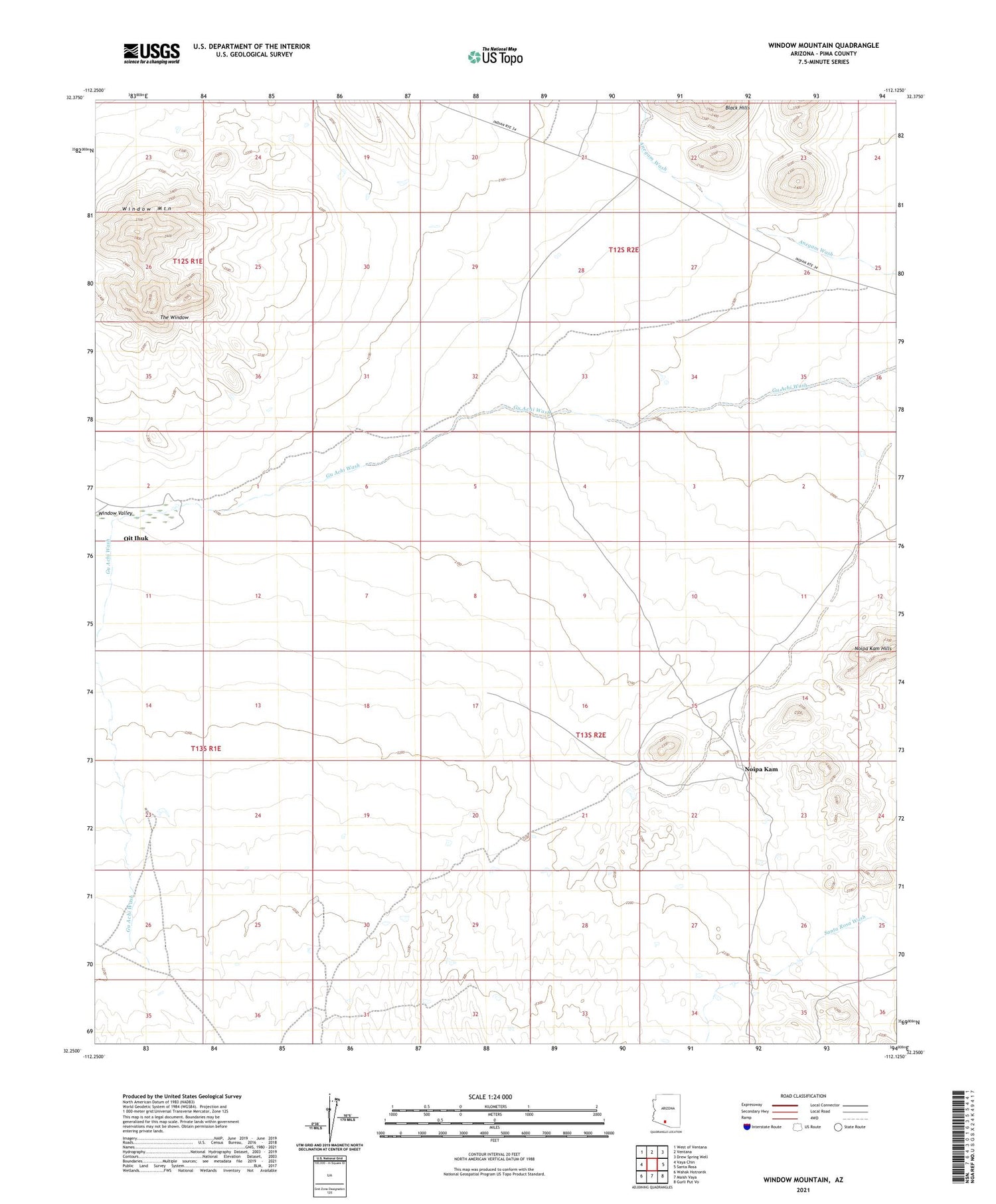 Window Mountain Arizona US Topo Map Image
