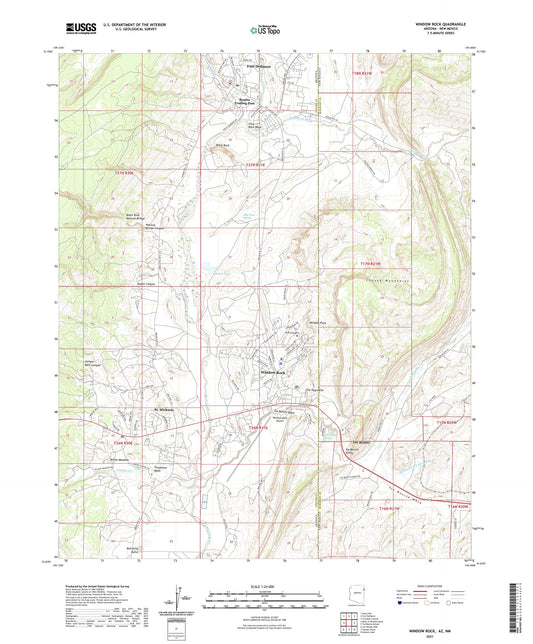Window Rock Arizona US Topo Map Image