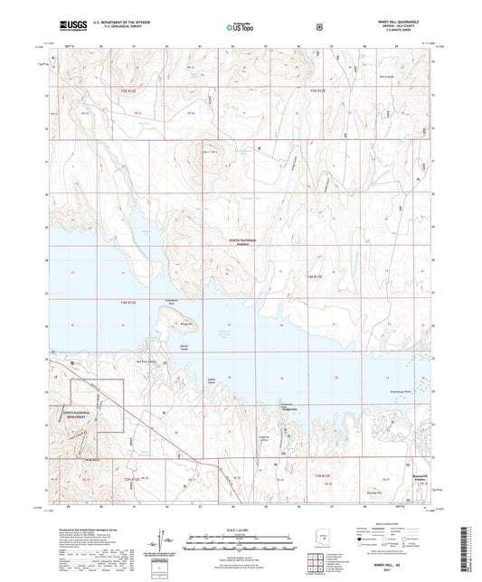 Windy Hill Arizona US Topo Map Image