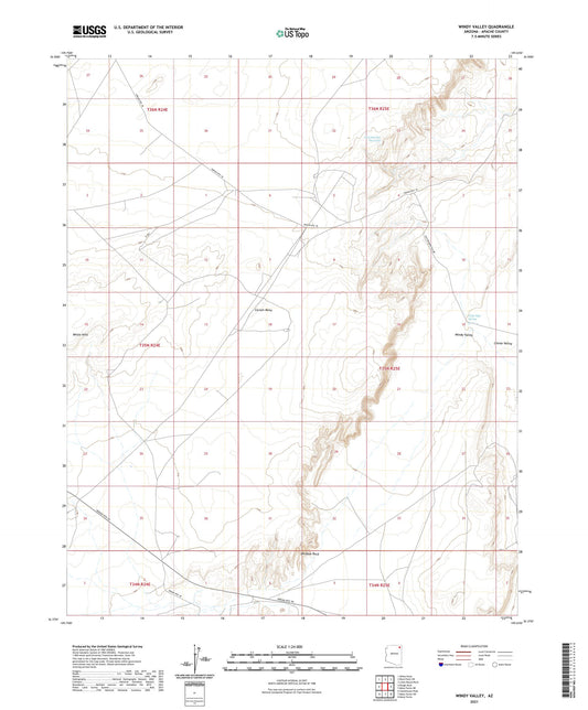 Windy Valley Arizona US Topo Map Image