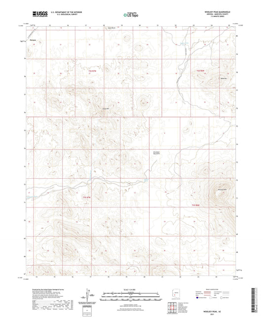 Woolsey Peak Arizona US Topo Map Image