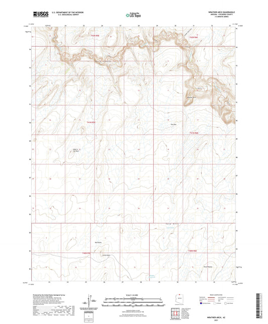 Wrather Arch Arizona US Topo Map Image