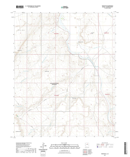 Wupatki SE Arizona US Topo Map Image