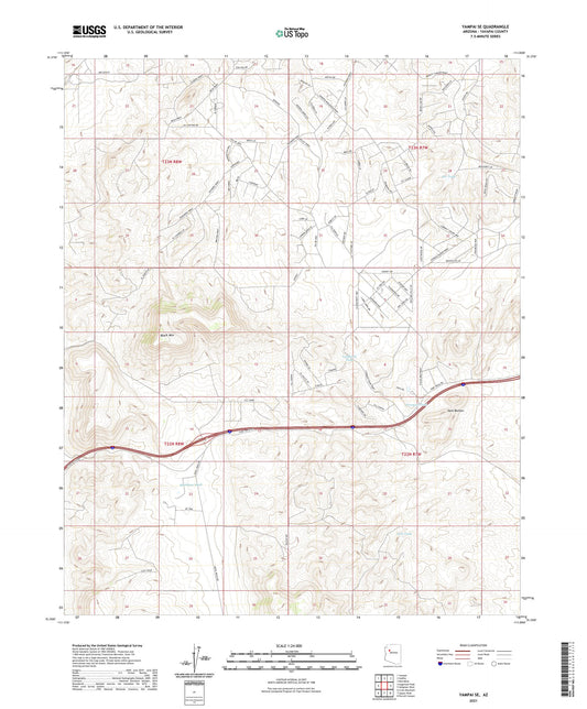 Yampai SE Arizona US Topo Map Image