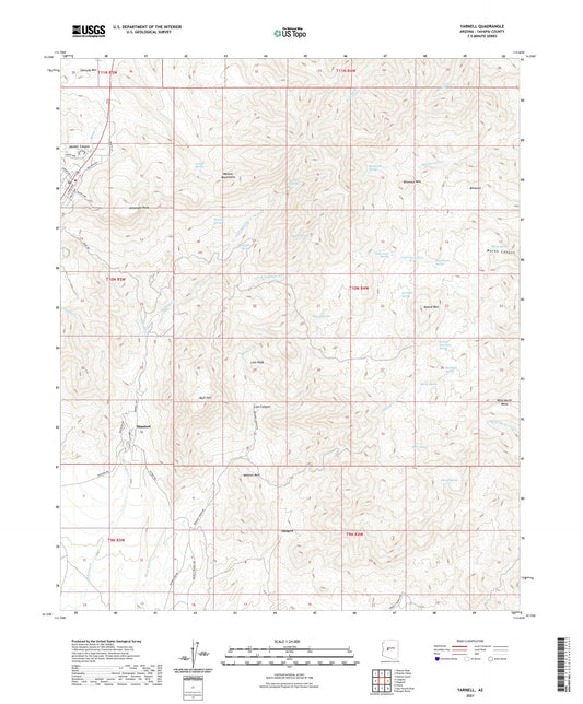 Yarnell Arizona US Topo Map Image