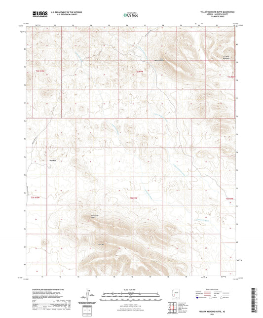 Yellow Medicine Butte Arizona US Topo Map Image