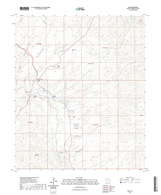York Arizona US Topo Map Image