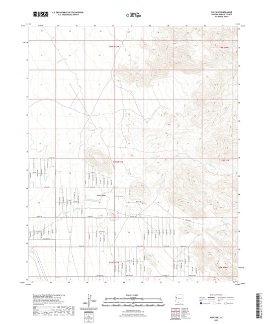 Yucca NE Arizona US Topo Map Image
