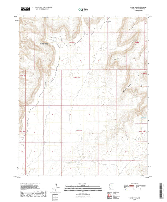Yunosi Point Arizona US Topo Map Image