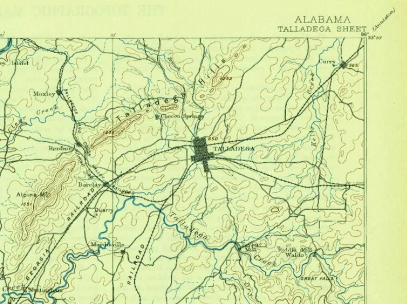 State of Alabama Maps MyTopo - Alabama Historic 