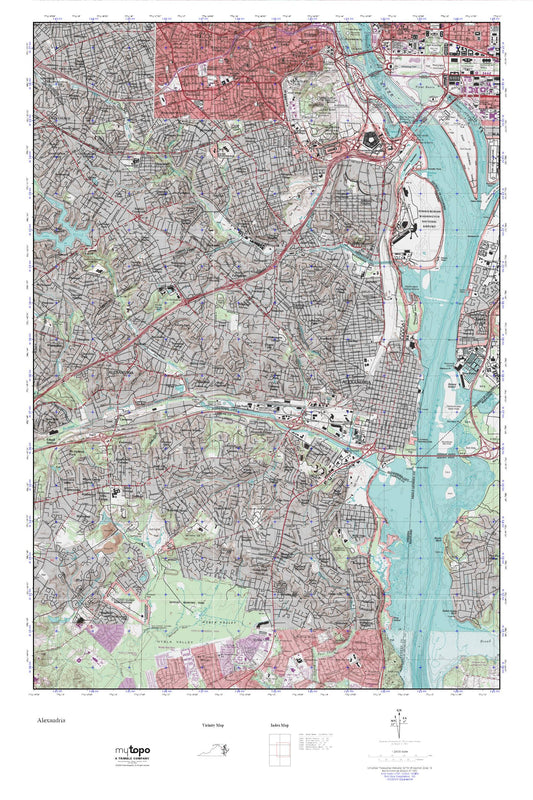 Alexandria MyTopo Explorer Series Map Image