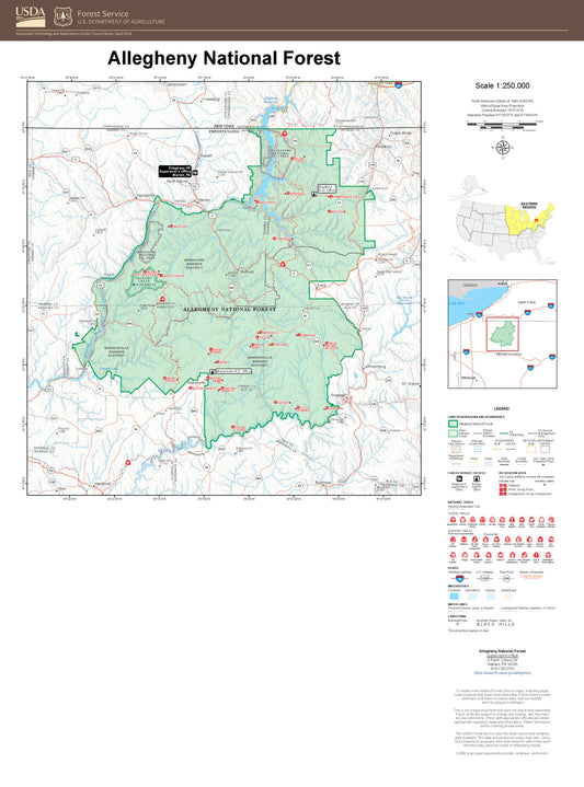 Allegheny National Forest Map