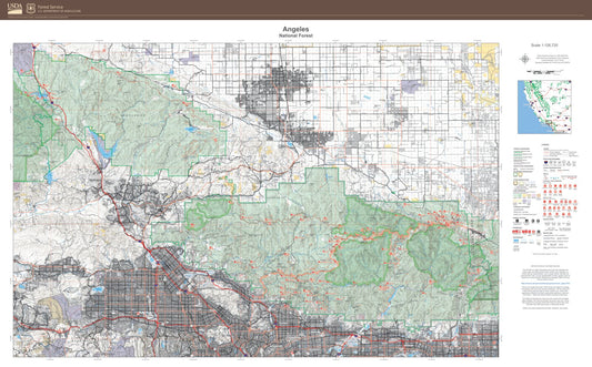 Angeles National Forest Map