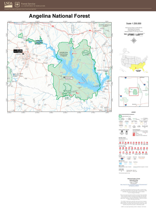 Angelina National Forest Map