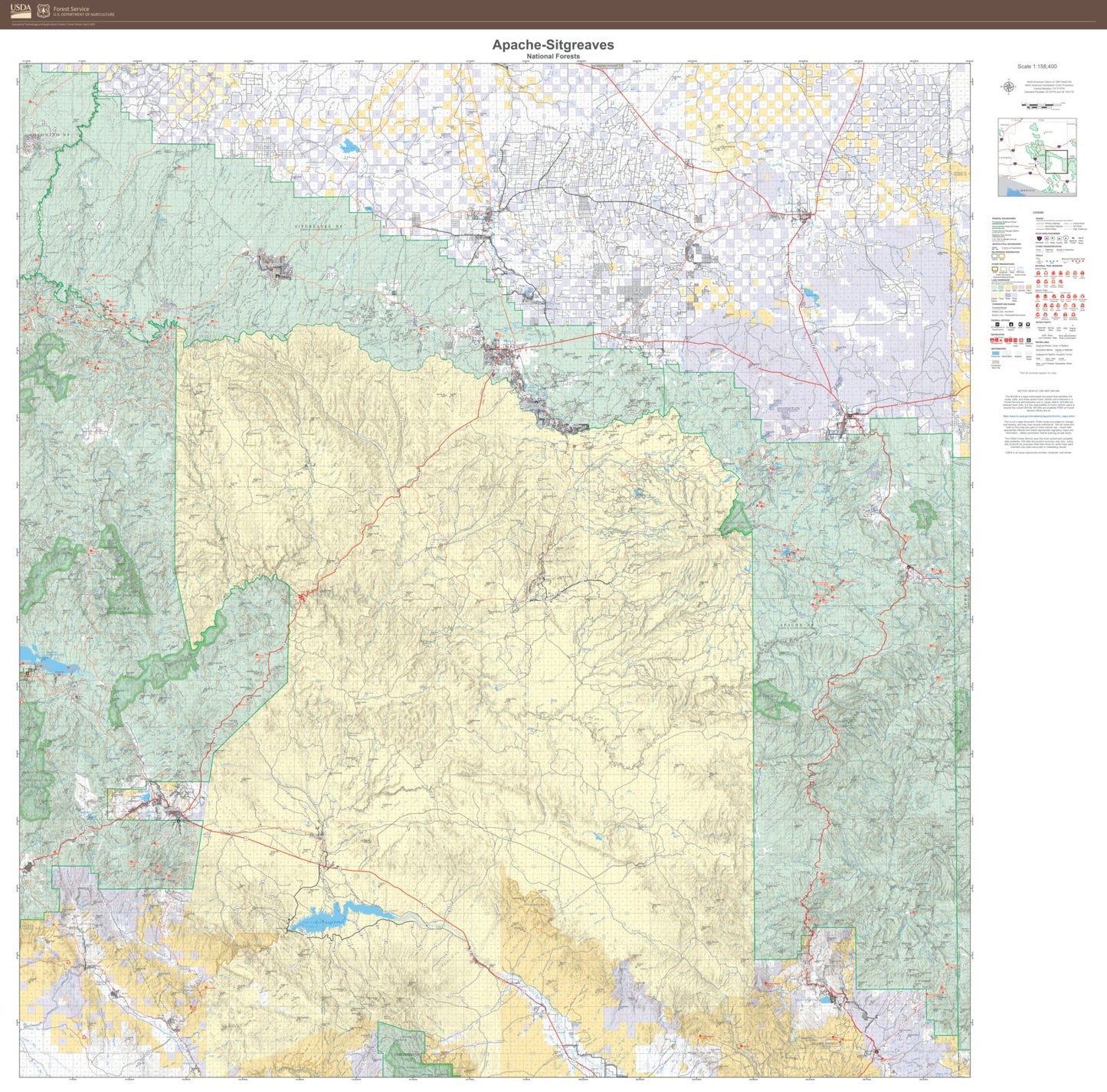 Apache-Sitgreaves National Forests Map