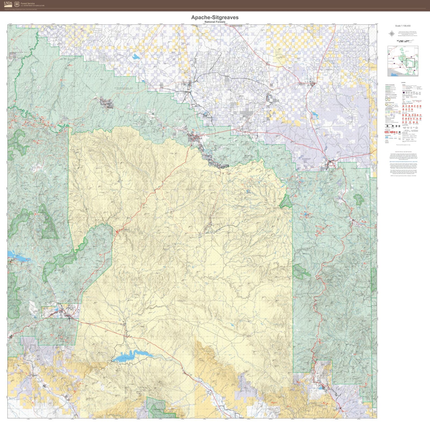 Apache-Sitgreaves National Forests Map