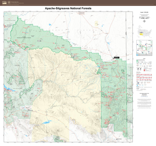 Apache-Sitgreaves National Forests Map