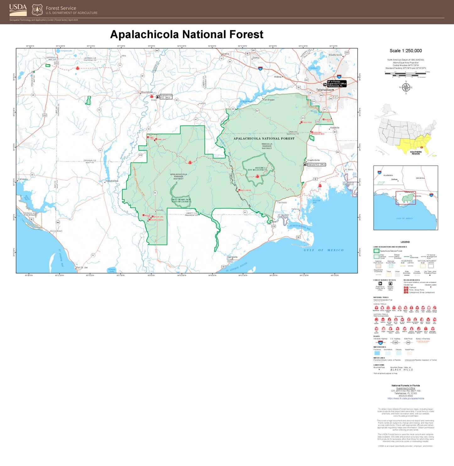 Apalachicola National Forest Map