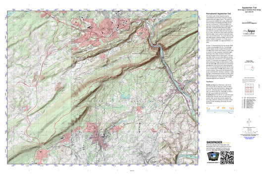 Wind Gap to Delaware River Bridge Map (Appalachian Trail, Pennsylvania) Image