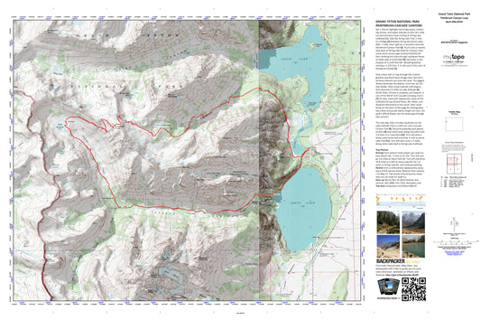 Paintbrush Canyon to Cascade Canyon Loop Map (Grand Teton NP, Wyoming) Image