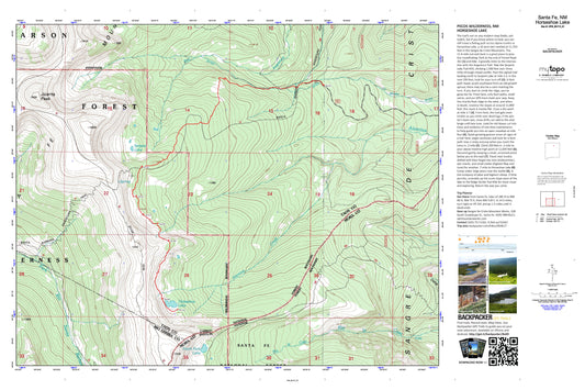 Horseshoe Lake Map (Pecos Wilderness, New Mexico) Image