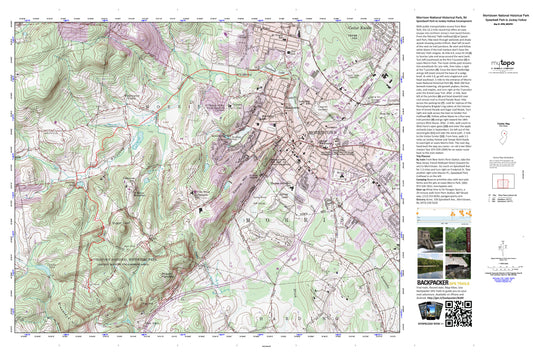 Speedwell Park to Jockey Hollow Encampment Map (Morristown National Historical Park, New Jersey) Image