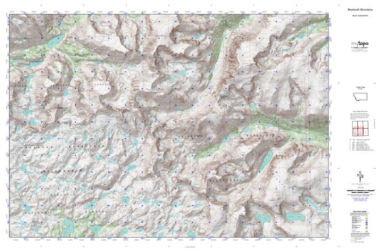 Beartooth Mountains MyTopo Explorer Series Map
