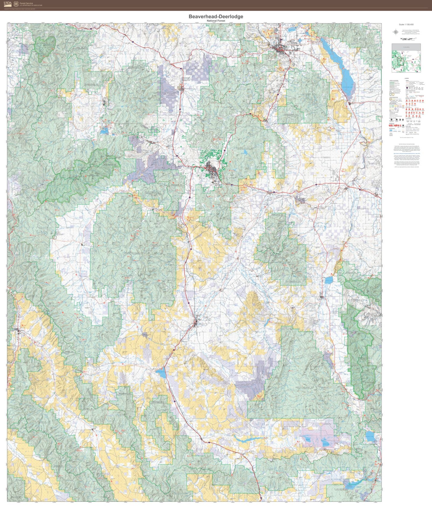 Beaverhead-Deerlodge National Forest Map