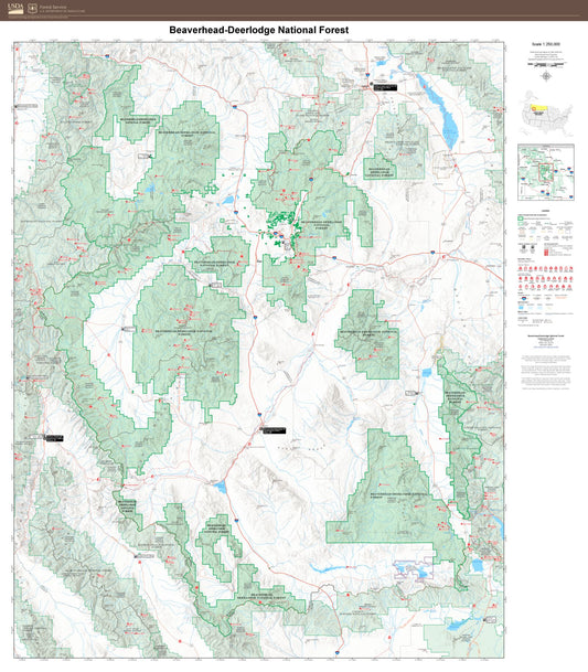 Beaverhead-Deerlodge National Forest Map