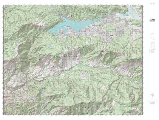 Big Bear Lake MyTopo Explorer Series Map Image