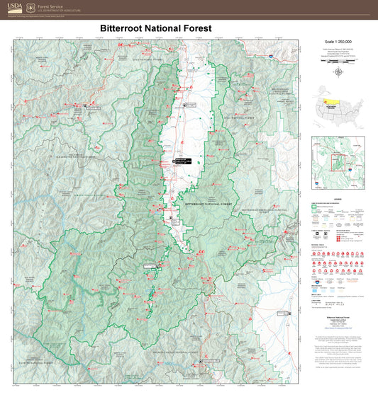 Bitterroot National Forest Map