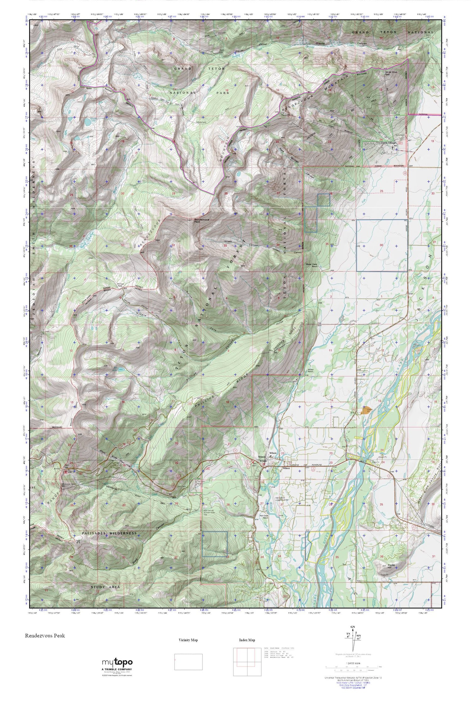 Black Cyn to Granite Cyn MyTopo Explorer Series Map Image