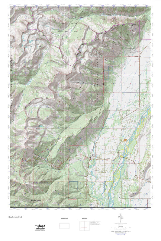 Black Cyn to Granite Cyn MyTopo Explorer Series Map Image