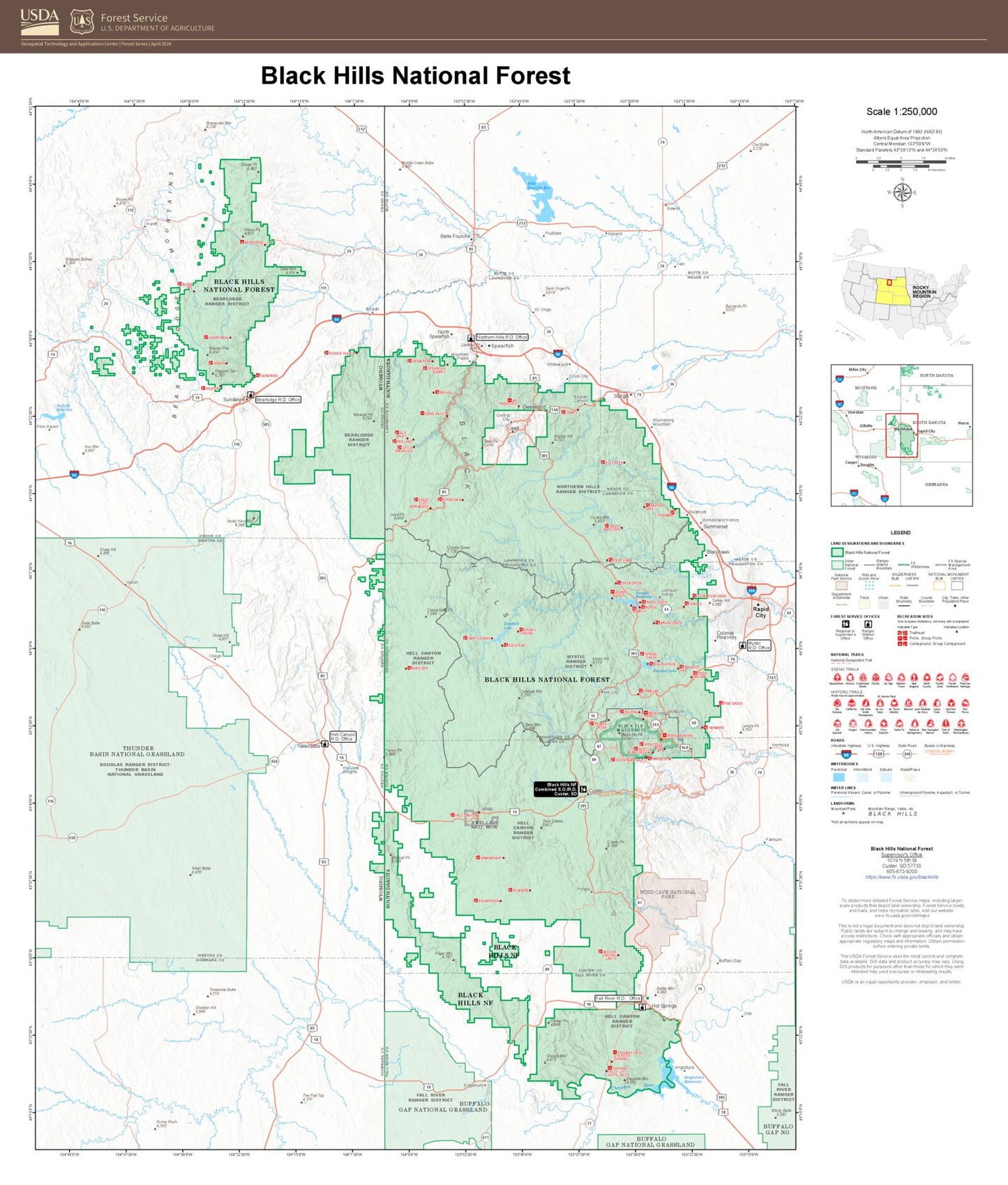 Black Hills National Forest Map