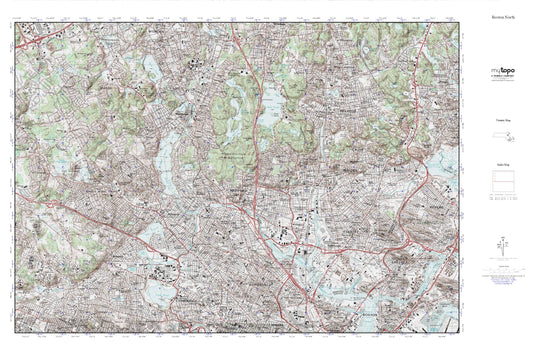 Boston North MyTopo Explorer Series Map Image