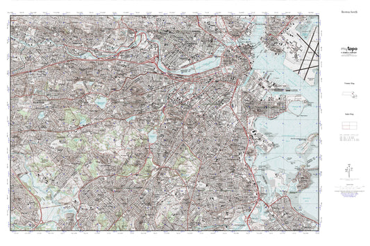 Boston South MyTopo Explorer Series Map Image